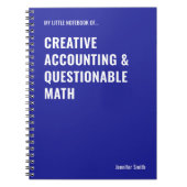 Creative Accounting & Questionable Match Notebook Notizblock (Vorderseite)