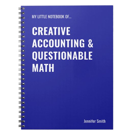 Creative Accounting & Questionable Match Notebook Notizblock (Vorderseite)