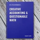 Creative Accounting & Questionable Match Notebook Notizblock