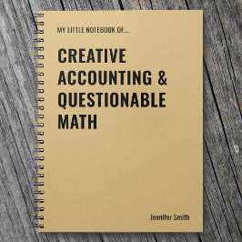 Creative Accounting & Questionable Match Notebook Notizblock