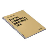 Creative Accounting & Questionable Match Notebook Notizblock (Rechte Seite)