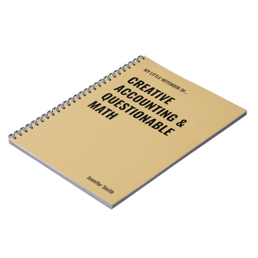 Creative Accounting & Questionable Match Notebook Notizblock (Linke Seite)