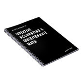 Creative Accounting & Questionable Match Notebook Notizblock (Rechte Seite)