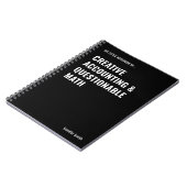 Creative Accounting & Questionable Match Notebook Notizblock (Linke Seite)