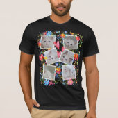 Creative Adorable Kitty Liebe Foto Collage T-Shirt (Vorderseite)
