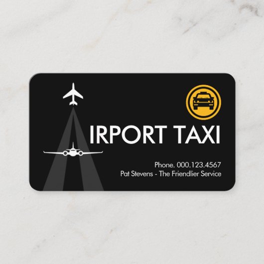 Creative Airport Letter-A Runway Visitenkarte (Vorderseite)