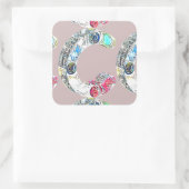 Creative Alphabet C Letter Quadratischer Aufkleber (Tasche)