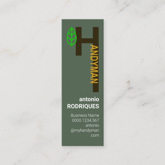 Creative Alphabet-H Handyman-Dienst Mini Visitenkarte (Vorderseite)