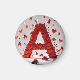 Creative Alphabet Letter A mit Herzformen Magnet