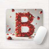 Creative Alphabet Letter B mit Herzformen Mousepad (Mit Mouse)