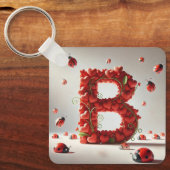 Creative Alphabet Letter B mit Herzformen Schlüsselanhänger (Vorderseite)