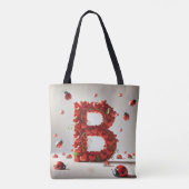Creative Alphabet Letter B mit Herzformen Tasche (Rückseite)