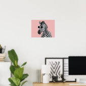Creative Animal Concept: Zebra mit Sonnenbrille Poster (Heimbüro)