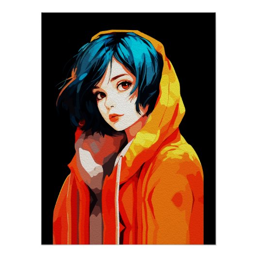 Creative Anime Wall Art | Mädchen 07 Poster (Vorderseite)