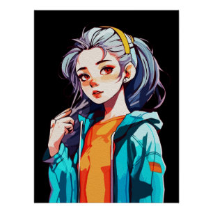 Creative Anime Wall Art Mädchen 12 Poster