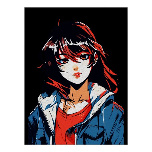 Creative Anime Wall Art | Mädchen 14 Poster (Vorderseite)