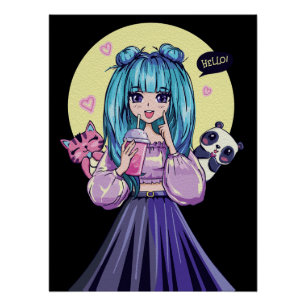 Creative Anime Wall Art   Mädchen 20 Poster