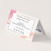 Creative Aquarellaugen Makeup/Lashes Visitenkarten (Rückseite)