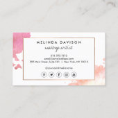 Creative Aquarellbilder/Augenbrauen Ernennung Terminkarte (Rückseite)