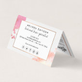 Creative Aquarellblitze/Brows nach der Pflege gefa Visitenkarten (Rückseite)