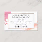 Creative Aquarellblitze/Brows Visitenkarte (Rückseite)