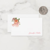 Creative Aquarellfarben Rose Blumenpastellfarben Mitteilungskarte (Vorderseite/Rückseite Beispiel)