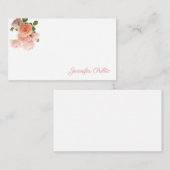 Creative Aquarellfarben Rose Blumenpastellfarben Mitteilungskarte (Vorne/Hinten)