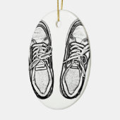 Creative Art Schuhe Sneakers Bleistift-Kunst Grafi Keramikornament (Links)