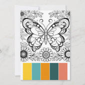 Creative Art Therapy Cards Butterfly Coloring Einladung (Vorderseite)