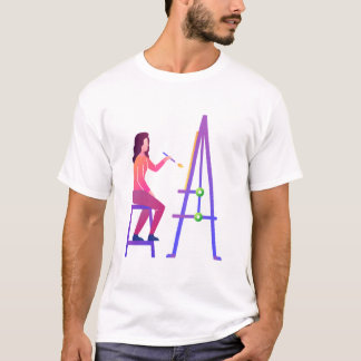 Creative Artist at Work - Frauen auf Leinwand male T-Shirt