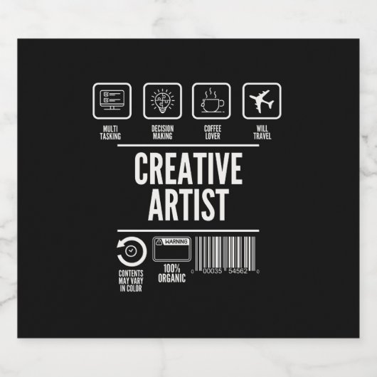 Creative Artist Funny Bierflaschenetikett (Einzelnes Label)