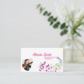 Creative Artistic Pink glatt Visitenkarte (Stehend Vorderseite)