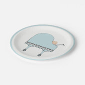 Creative Baby Shower Boy Pappteller (Schrägansicht)