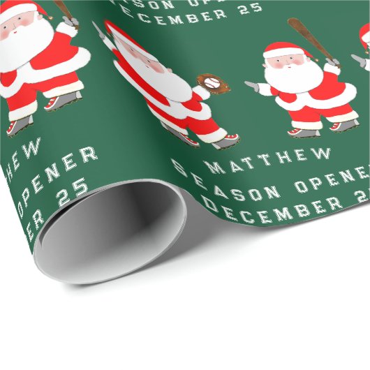 Creative Baseball Weihnachtsgeschenk Geschenkpapier (Rolleneckpunkt)