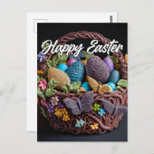Creative Basket Of Easter Eggs Postkarte (Vorne/Hinten)