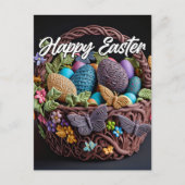 Creative Basket Of Easter Eggs Postkarte (Vorderseite)