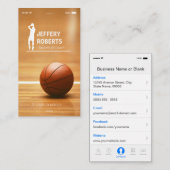 Creative Basketball Coach Basketball Trainer Visitenkarte (Vorne/Hinten)