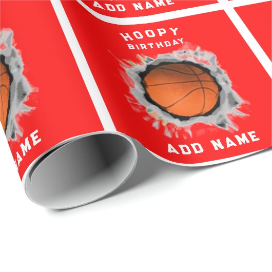Creative Basketball Geburtstag Geschenkpapier (Rolleneckpunkt)