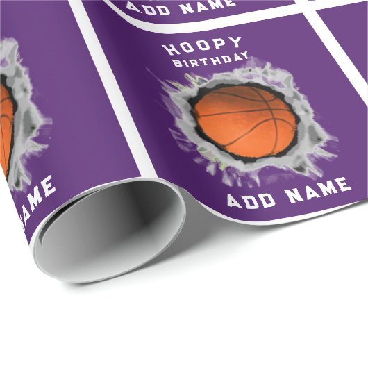 Creative Basketball Geburtstag Geschenkpapier (Rolleneckpunkt)