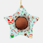 Creative Basketball Weihnachten Keramik Ornament (Vorne)