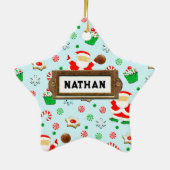 Creative Basketball Weihnachten Keramik Ornament (Hinten)