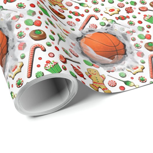Creative Basketball Weihnachtsgeschenk Geschenkpapier (Rolleneckpunkt)