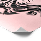 Creative Beauty Salon Lashes Haarverlängerung Rosa Poster (Ecke)