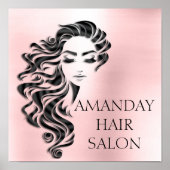 Creative Beauty Salon Lashes Haarverlängerung Rosa Poster (Vorne)