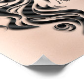 Creative Beauty Salon Lashes Rose Poster (Ecke)