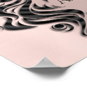 Creative Beauty Salon Lashes Rose Poster (Ecke)