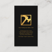 Creative Beruflich Gold Handyman Tools Hammer Visitenkarte (Rückseite)