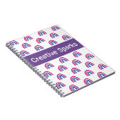 Creative Bi Bisexual Prix Pinted Crayon Rainbow Notizblock (Rechte Seite)