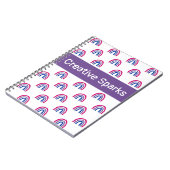 Creative Bi Bisexual Prix Pinted Crayon Rainbow Notizblock (Linke Seite)