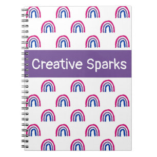Creative Bi Bisexual Prix Pinted Crayon Rainbow Notizblock